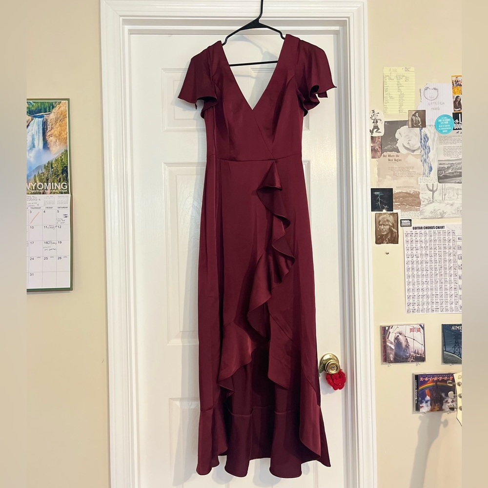 💋 wine red bridesmaids dress 💋